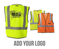 Custom Safety Vests with Logo - High Visibility Reflective Vests - Free Shipping